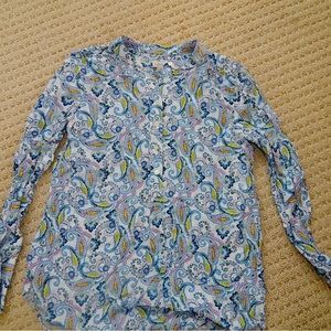 LOFT multicolor Paisley button down top